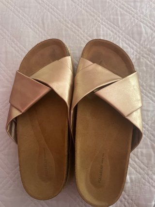 Cuñas Pull&Bear Rosa Metalizado