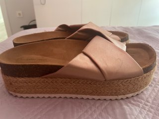 Cuñas Pull&Bear Rosa Metalizado