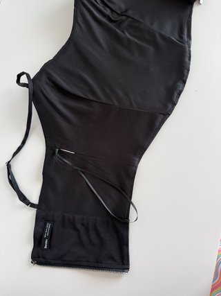 Top Corsé Bershka Satén Negro Talla M