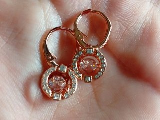 Conjunto Pendientes y Reloj Oro Rosa