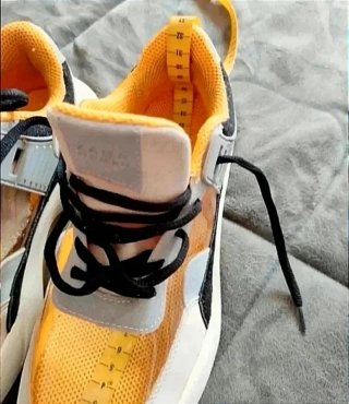 Deportivas transparentes y calcetines.