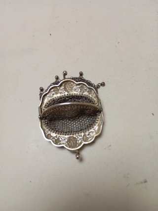 Monedero de plata antiguo