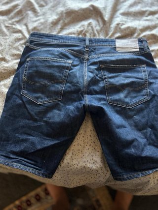 Pantalones cortos vaqueros azules