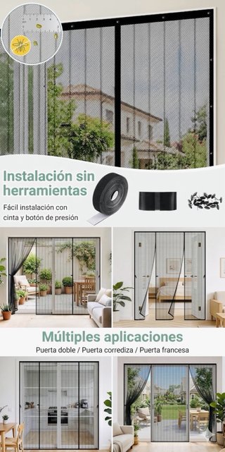 Mosquitera Puerta Magnética Corredera 190*212