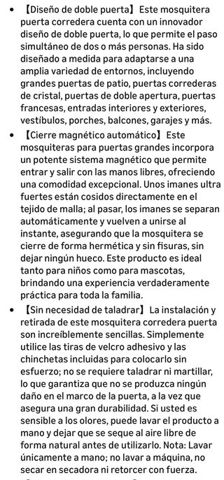 Mosquitera Puerta Magnética Corredera 190*212