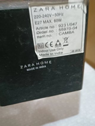 Lámpara Zara Home Madera Nueva