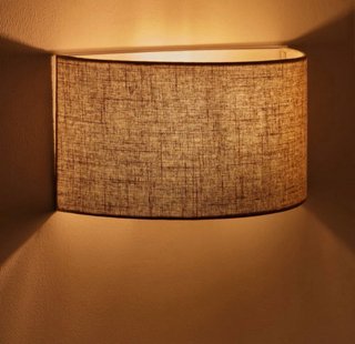Aplique pared Sklum Kiraz tela beige