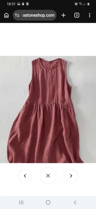 Vestido midi informal de algodon