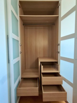 Armario PAX Ikea 237x100cm Blanco/Roble