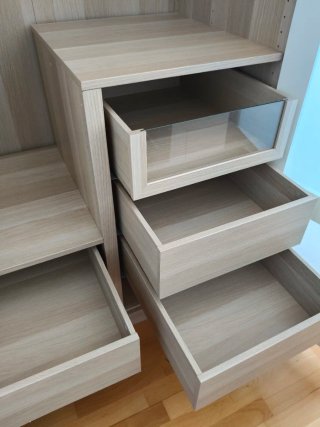 Armario PAX Ikea 237x100cm Blanco/Roble