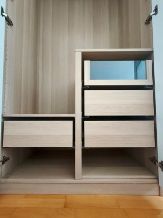 Armario PAX Ikea 237x100cm Blanco/Roble