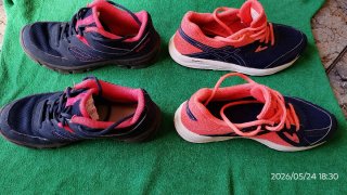 Lote Zapatillas Asics 35.5 y Quechua 35