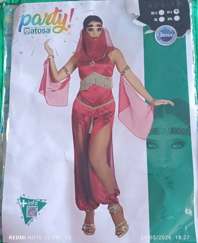Disfraz de Bailarina Árabe Negro para hombre | Don Disfraz