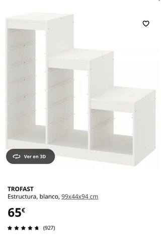 Mueble Almacenamiento Ikea TROFAST Blanco