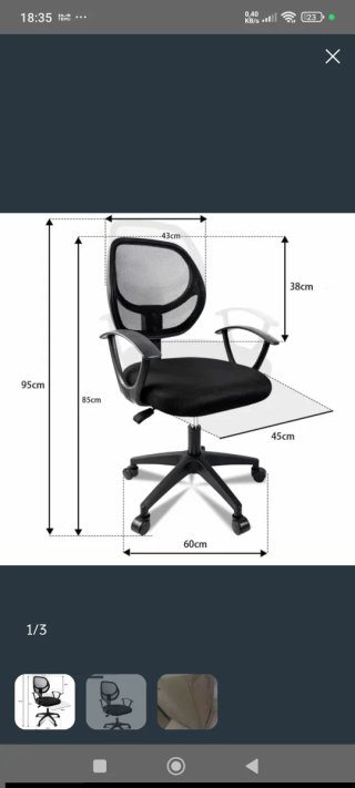 Silla de oficina y escritorio negra