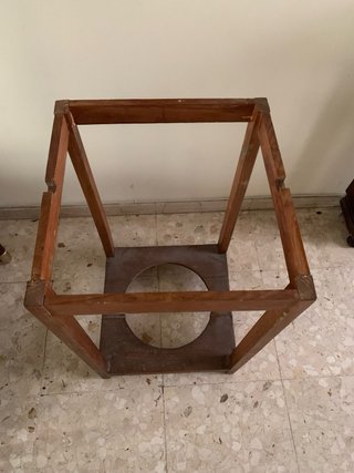 Estructura mesa camilla madera