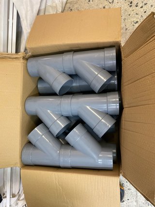 Codo PVC 45° Derivación Gris