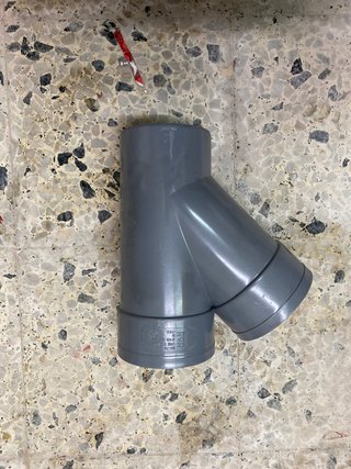 Codo PVC 45° Derivación Gris