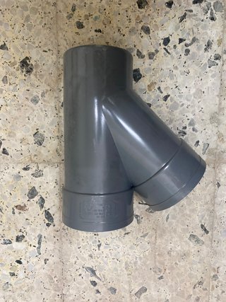 Codo PVC 45° Derivación Gris