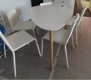 5 Sillas IKEA Teodores Blancas