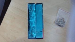 Bolso de fiesta azul y turquesa