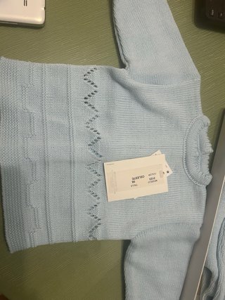 Conjunto punto bebé azul