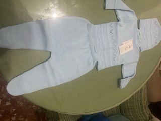 Conjunto punto bebé azul