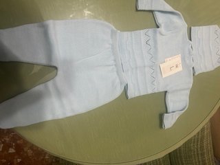 Conjunto punto bebé azul