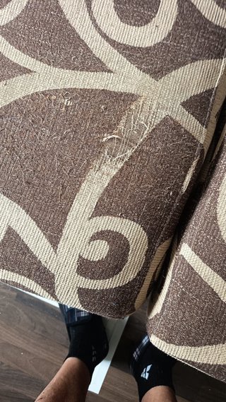 Sofá de 3 plazas tela beige y marrón en BADAJOZ