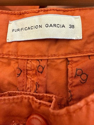 Pantalón Purificación García Talla 38 Naranja