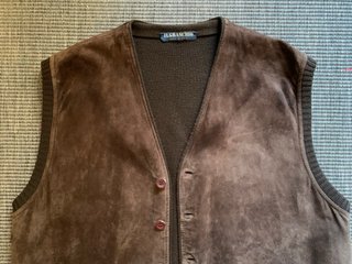 Gilet Vintage Il Granchio Pelle Scamosciata Marron