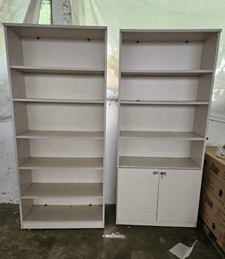 Conjunto Estanterías Oficina Beige/Blanco