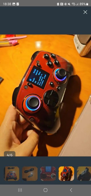 Mando para PC/PS4 Negro y Rojo