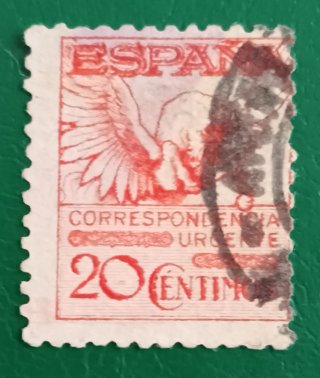 1932 Sello Pegaso correo urgente.
