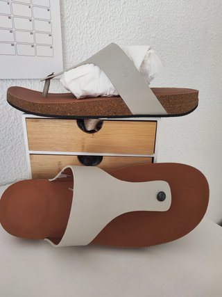 FitFlop Iquishion Sandalias Piel Beige Talla 44