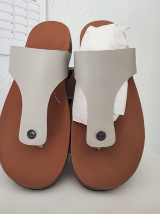 FitFlop Iquishion Sandalias Piel Beige Talla 44