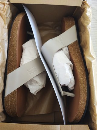 FitFlop Iquishion Sandalias Piel Beige Talla 44