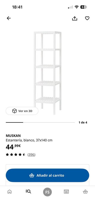 Estantería de madera IKEA Muskan