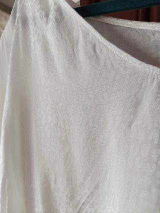 Blusa Blanca Animal Print Mango Talla XL