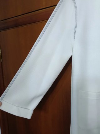 Camiseta de Punto de Sfera Manga 3/4 Blanca y Negr