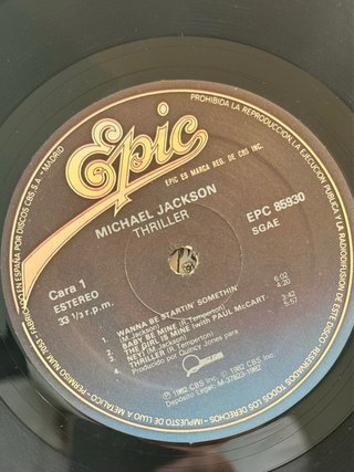 Vinilo Michael Jackson Thriller 1982 Original