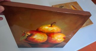 Set di 2 quadri da cucina con frutta