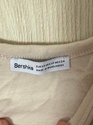 Top beige tirantes