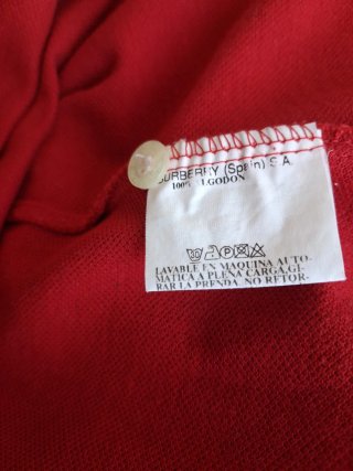 Vestido Polo Burberry Rojo Sin Mangas