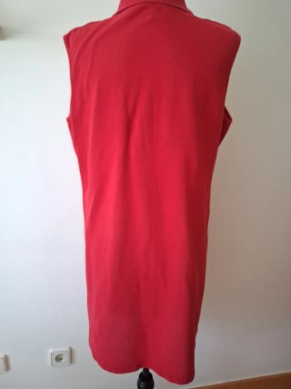 Vestido Polo Burberry Rojo Sin Mangas