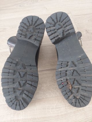 Botines Zara Piel Cremallera Negra