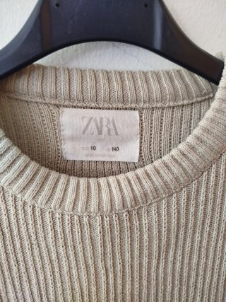 Jersey Zara rayas beige y negro