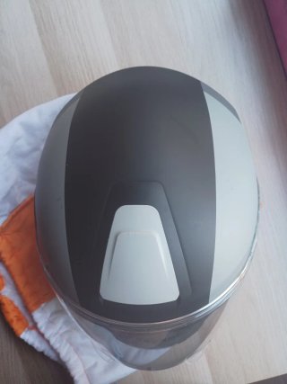 Casco Moto Schuberth R2 Gris y negro.