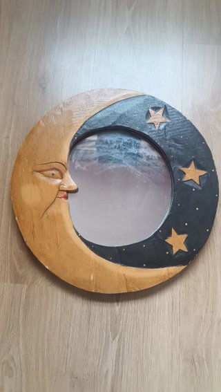 Specchi Sole e Luna in Legno e Cristallo