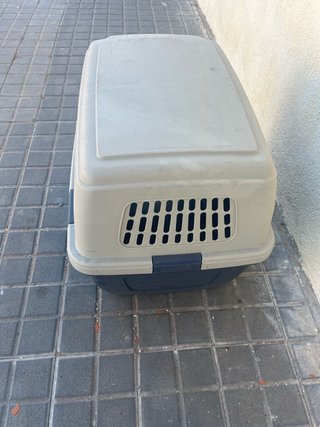 Transportín Perro Azul y Blanco